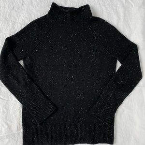 Theory Mockneck Black Speckled Sweater Size P